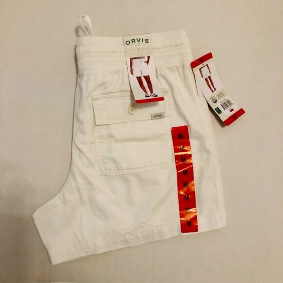 ORVIS Women's Pull on Shorts With Pockets, White - Picture 3 of 5